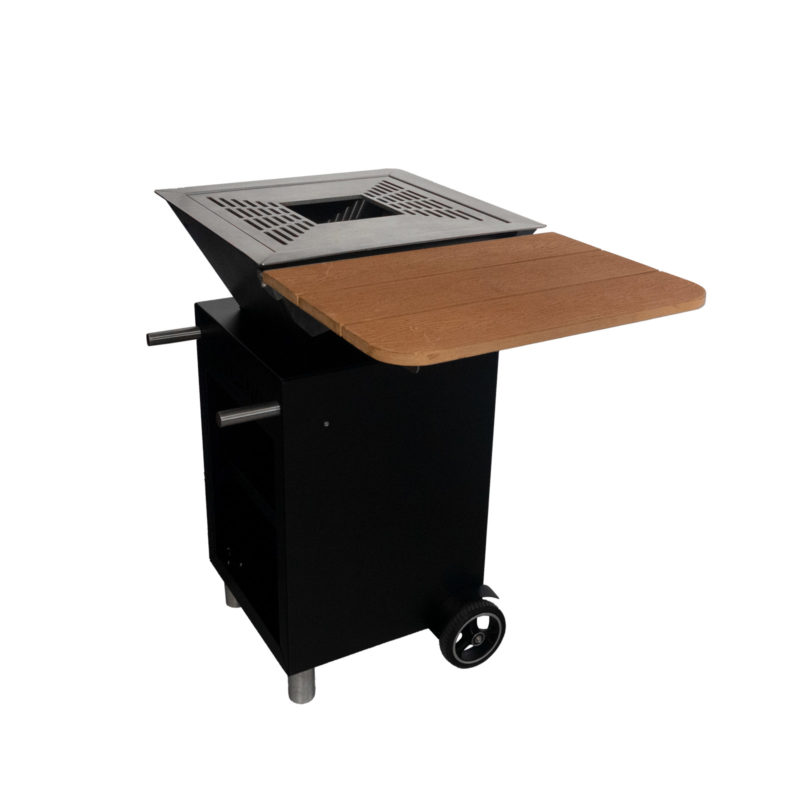 Brasero 500 Vulcano avec un tablette rabattable