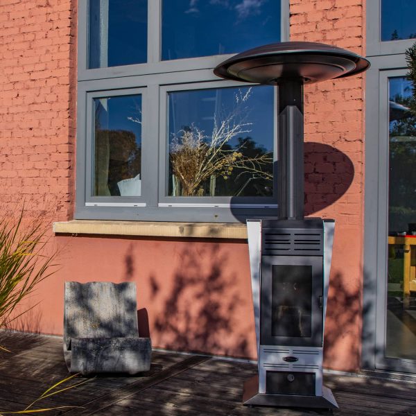 Chauffage d'éxterieur au Pellet Vulcano Hot Spot Wind